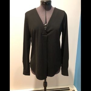 Black professional blouse XXS petite Ann Taylor